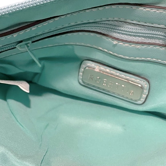 Rossetti Robin’s Egg Blue Crossbody Bag In Vegan Leather - Picture 6 of 12